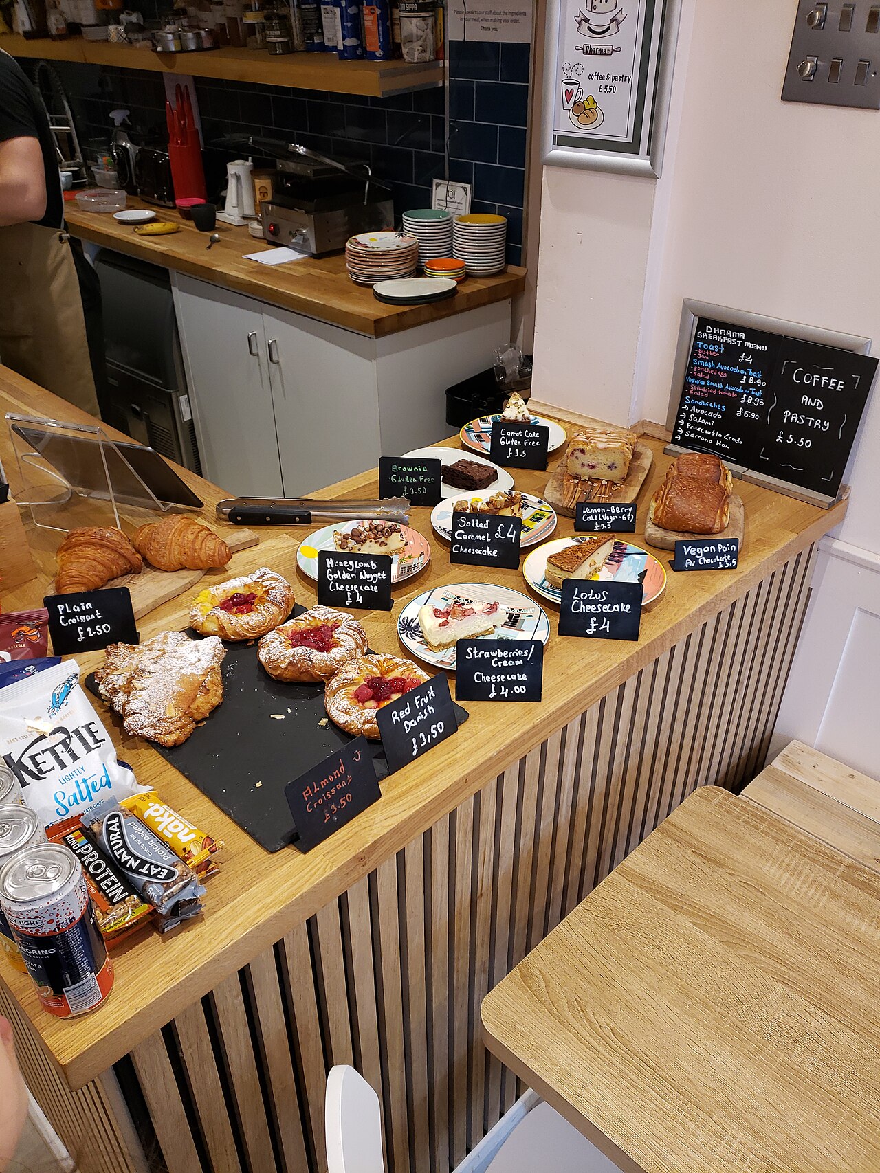 Pastries on the counter